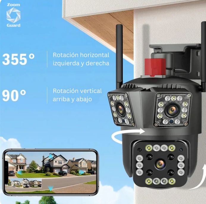 VigiMax 3L CAMARA DE SEGURIDAD  3 LENTES WIF - COMPRA UNO Y LLÉVATE OTRO CON 50% DE DESCUENTO